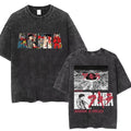 Washed Retro Japanese Anime Akira Print 100%Cotton Men Woment T-shirt Summer Autumn Daily Sports Party Casual Loose Short Sleeve