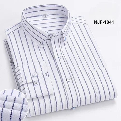 Spring and Autumn Men's Pure Cotton Long sleeved Shirts | SAMAG