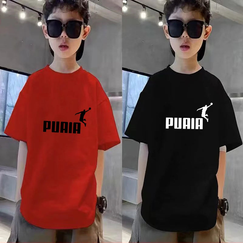 Children T-shirt+Shorts Basketball Letter Print Summer | SAMAG