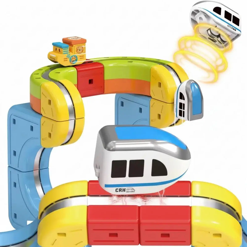 Electric Train Carsfor klick Rail USB Rechargeable Electric Train Set Tracks For Electric Train Set Dropshipping