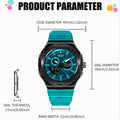 SMAEL Women Dual Display Waterproof Sport Quartz Watch LED Digital Analog Stopwatch Durable Daily Outdoor Casual Wristwatch