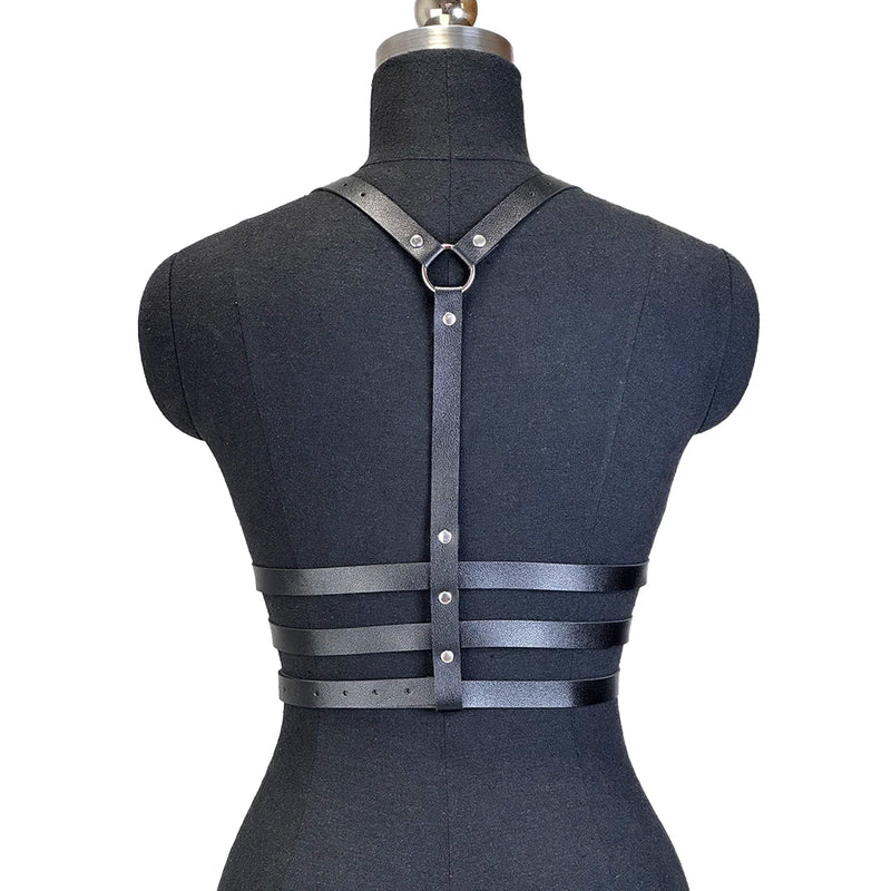 Women Fashion Waist Belt Leather Strap Chest Strap Suspenders for Women Decorative Harness Straps Gothic Clothing Accessorie