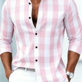 New Men's Long Sleeved Shirt Casual Fashion 3D Striped | SAMAG