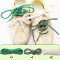1 Pair Retro round Leather Rope Shoelaces Durable Flat Combination Sports Training Shoe Laces for Footwear