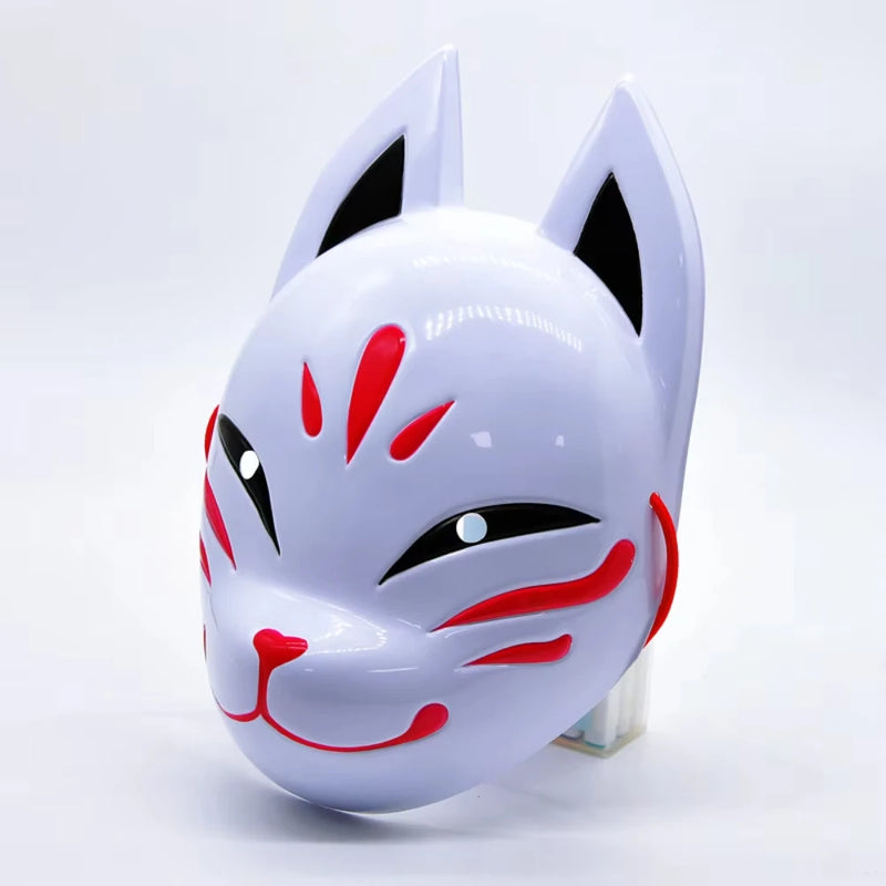 Japanese Anime Demon Fox Mask Cosplay Sabito Makomo Tanjiro Lightweight Plastic Thicken Animal Halloween Party Costume Props