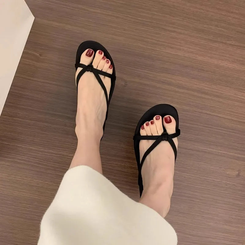 Summer Women Fashion Slippers Female Casual Clip Toe Wedges Heel Dress Slides Ladies Outdoor Beach Vacation Sandalias Shoes