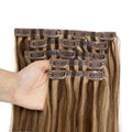 Clip in Hair Extensions 100% Real Human Hair, 12-24Inch 100-120g Clip in Extensions for Women, Invisible Straight Hair