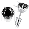 0.5 - 2ct Black Moissanite Stud Earrings for Women/Men S925 Sterling Silver Diamond Round Cut Wedding Fine - Visuel 9 | SAMAG