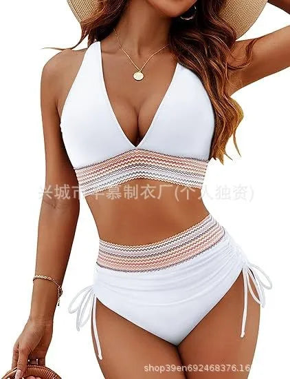 Women's Sleeveless High Waist Halter Neck Bikini | SAMAG