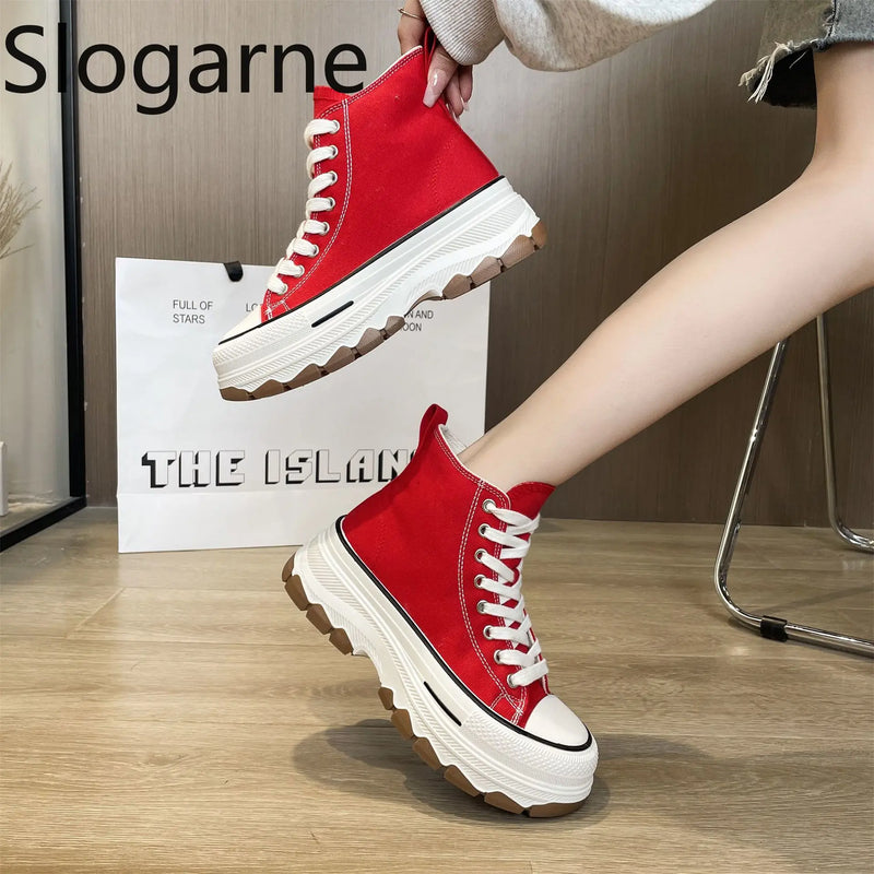 Spring Summer Canvas Shoes Women 5CM Thick Sole | SAMAG