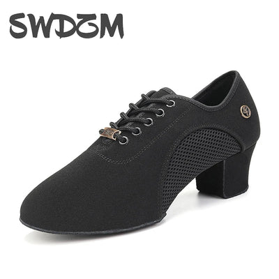 Women Dance Shoes Black Modern Ballroom Salsa Dancing | SAMAG