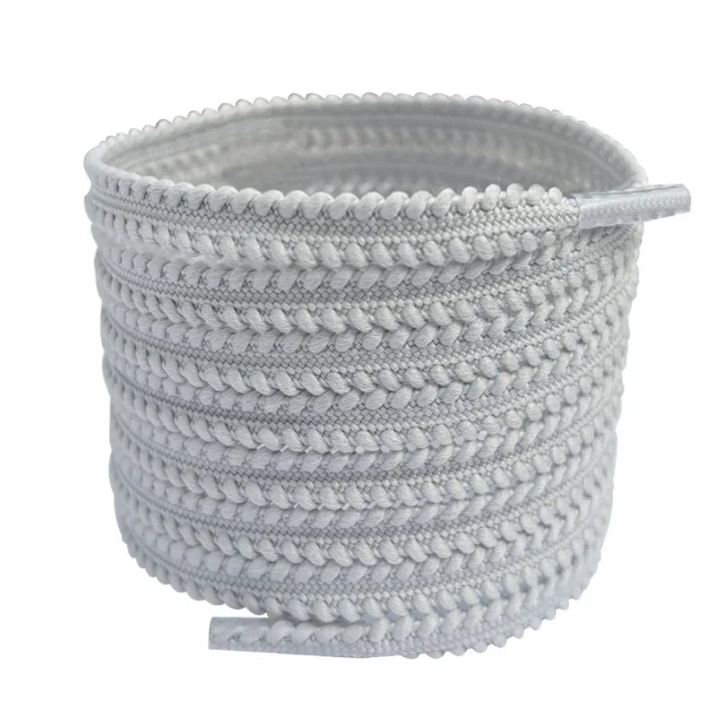 Multicolor Track Anti-slip Serrated Shoelaces Canvas Black White Runing Shoes laces Women Men Sport Casual Net Shoes Shoelaces