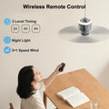 Portable Ceiling Fans Outdoor Camping Ceiling Fan Air Circulator 12000mAh Rechargeable Electric Fan for Home with Light Remote