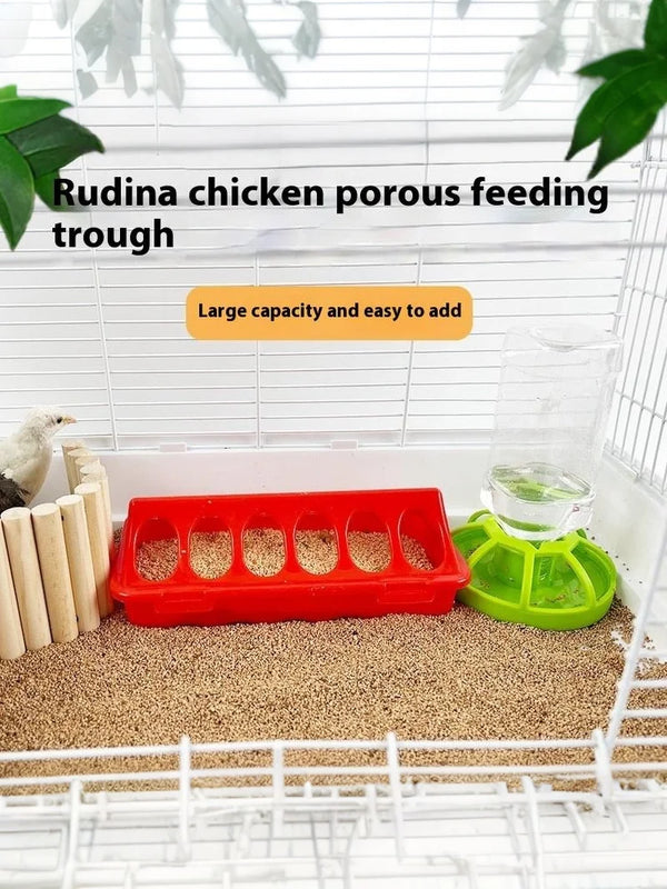 Poultry Thickened Feeder And Drinker Water Food Dispenser Automatic Chicken Birds Chick Waterer Feeding Rutin Chicken Trough