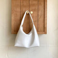 New Double Zipper Leather Hobo Bag Small Size Slouchy Design Shoulder Purses Minimalist Slouchy Tote Handbag Women's Fashion