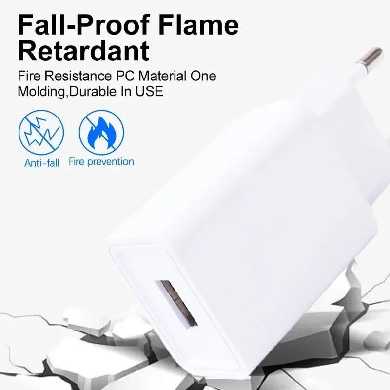 1-5Pcs Universal EU Plug Travel USB Wall Charger 5V2A 1A Power Adapter USB-A Phone Charging for Samsung IPhone IPad Xiaomi Huwei