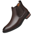 2026 New Mens Casual Leather Chelsea Boots British Style Genuine Leather Outdoor Slip On  Ankle Boots Flat Designer Oxford Shoes