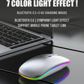 HOMEFISH PHONEPACE Dual Mode Wireless Mouse 2.4G Bluetooth Rechargeable Silent LED Backlit Optical Mice for PC Laptop