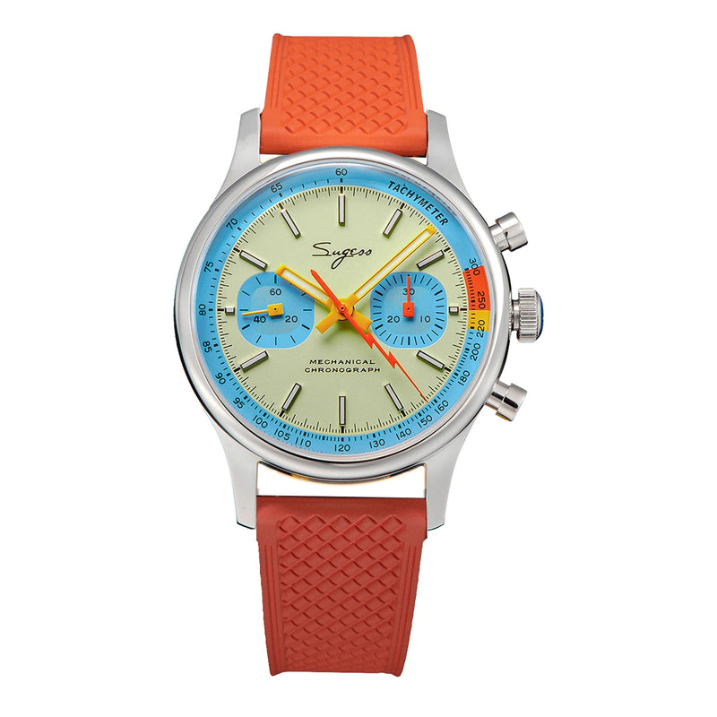 Sugess Pilot Watch ST19 Origin Movement Swanneck Wristwatch Mechanical Chronograph Sappire Crystal - Visuel 11 | SAMAG