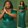 Customized Luxury Aso Ebi Mermaid 3D Lace Pearl | SAMAG
