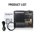 Gooermi RAD Series USB Audio Mixer Multi-Channel Mixing Console 99 DSP Effects 7-Band EQ 48V Phantom for Studio Live