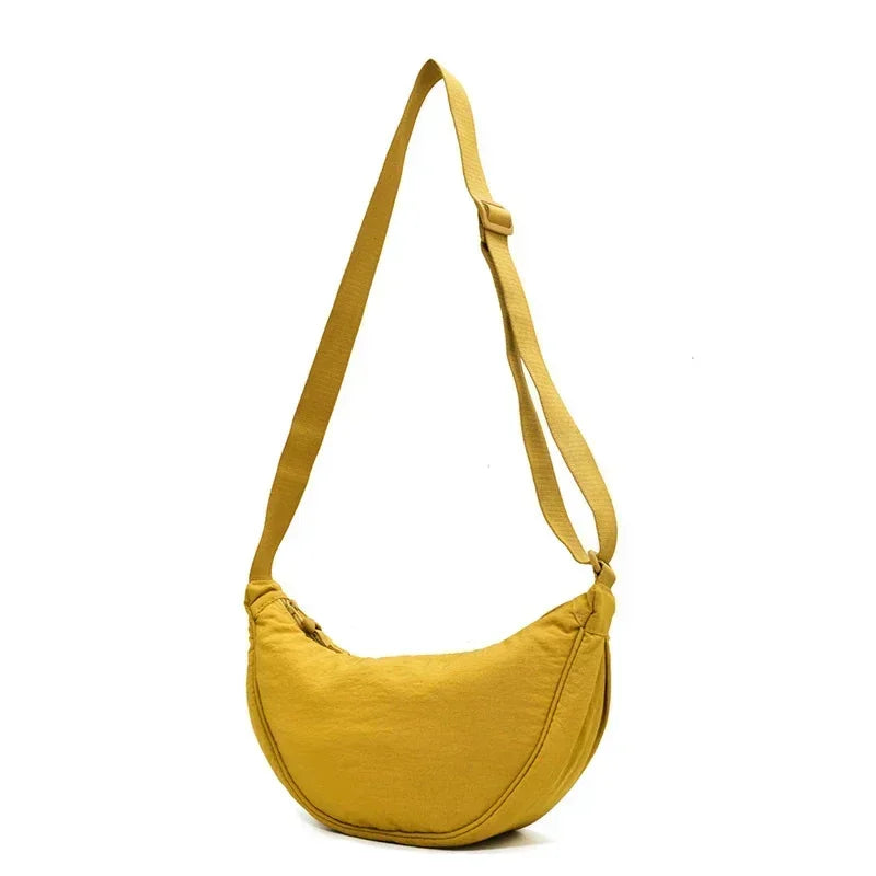 Nylon Hobos Chest Shoulder Dumpling Bag Large Capacity Travel Crossbody Half Moon Belt Messenger for Women Bags Wholesale