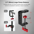 Lanxire C Clamp Desk Camera Mount, Aluminum C-clamp with 1/4" 3/8" Thread, Desktop DSLR Mount for Photo Studio Video,Light Stand