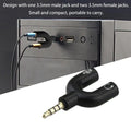 1PC Dual 3.5MM Y-type  Adapter Headphone Plug Audio Cables Splitter Microphone 2 in 1 Swivel Connector Jack Plug Adapter