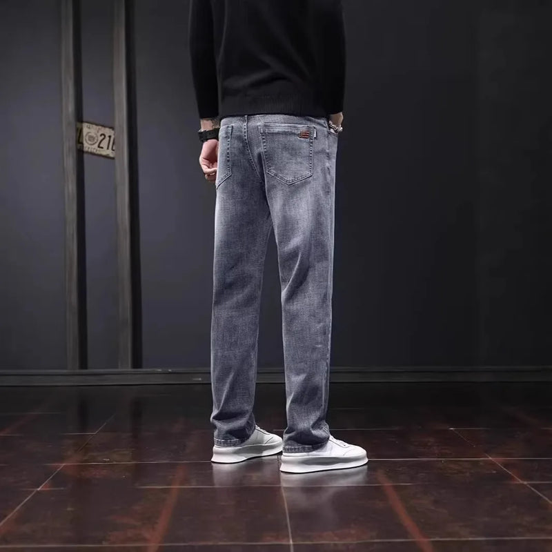 Spring Autumn Elastic Denim Jeans Men's Casual Korean | SAMAG