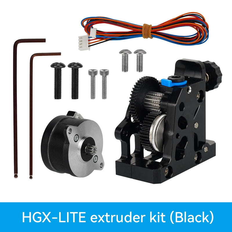 HGX LITE Extruder Dual Gear Extruder Hard Steel Reduction Gear High Speed Motor 3D Printer Parts for CR10 CR 10S Ender3 V2 VORON
