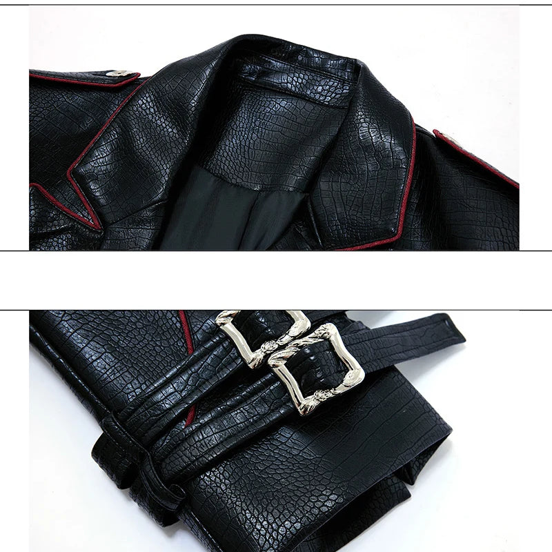 LUZHEN Fashion Luxury Elegant Niche Outline Color Contrast Design Knee-length Windbreaker Coat Men's 2025 Trench Clothes JY4965