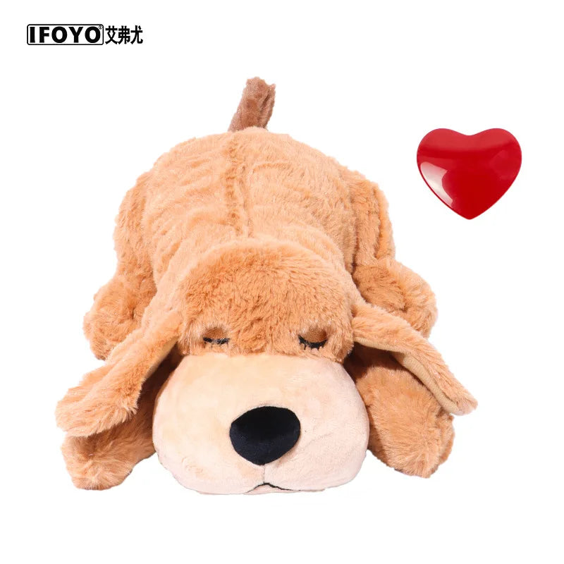 IFOYO Pet Heartbeat Puppy Behavioral Training Dog Plush Pet Comfortable Snuggle Anxiety Relief Sleep Aid Doll Durable Drop Ship