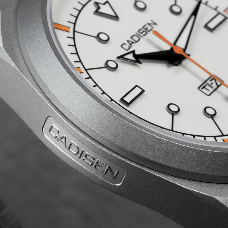 CADISEN TI-7 Autodyne Titaniu Men's Mechanical Wristwatch 8215 Movement Sapphire Glass 10ATM Waterproof Calendar Feature Luxury