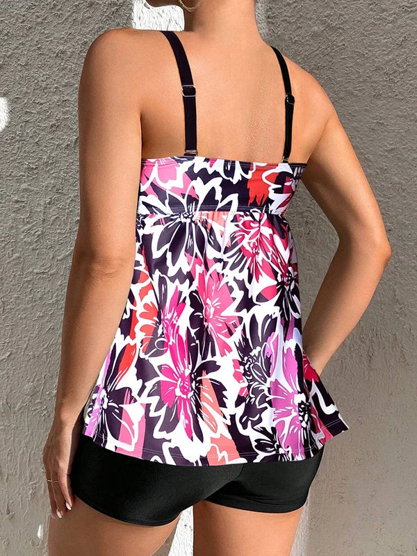 High Waist Tankini Sexy Women's Bikini Set Black Swimwear | SAMAG
