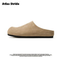 Women's Beige Suede Clog Mules Round Toe Thick Sole Soft Lining Non-Slip Sole Comfortable Casual Daily Indoor Outdoor Slippers