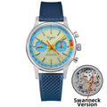 Sugess Pilot Watch with Seagull Movement Swanneck Wristwatch Mechanical Chronograph Sappire Crystal Military Limited Racing 1963