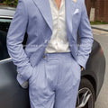BYLUNTA Mens Suit 2 Piece Slim Fit Stripe Suits Tuxedo Blazer Jackets Pants Set Summer Beach Wedding Outfit for Mennt)