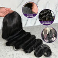 Raw Body Wave 200% Density 30 inch 13x6 HD Lace Front Human Hair Wigs Natural Color 13x4 Frontal Wigs Women Closure Wigs