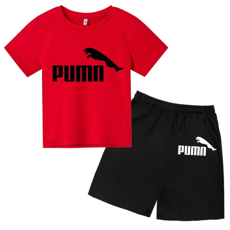 3-12Y Kids Summer Casual Letter Print 2-Piece Set Soft | SAMAG