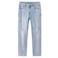 Men's Jeans Spring Summer Ripped Stretch Slim Straight | SAMAG