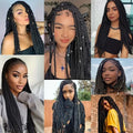1pcs Brazilian Wool Hair Synthetic Crochet Hair Extensions for Women African Hair Yarn for Natural Black, Jumbo Braids