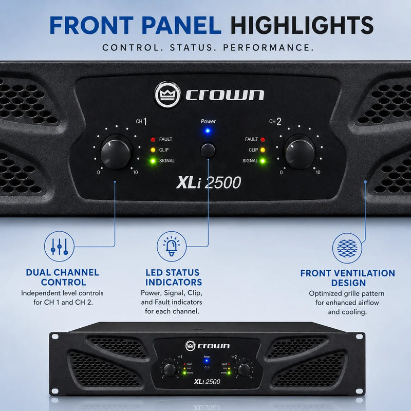 XLi 2500 Power Amplifier Professional Audio DJ Equipment Line Array Speakers Subwoofer Speakers Stage Wedding KTV Home Use