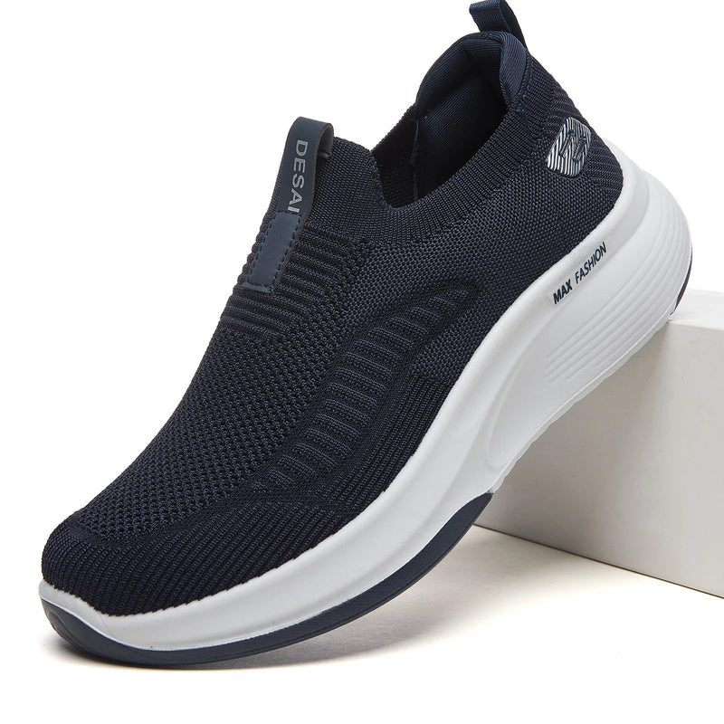 Desai Men's 2026 Autumn Hands-free Slip-on Walking Shoes Breathable Knit Comfort Sole For Daily Commute Office Casual Wear