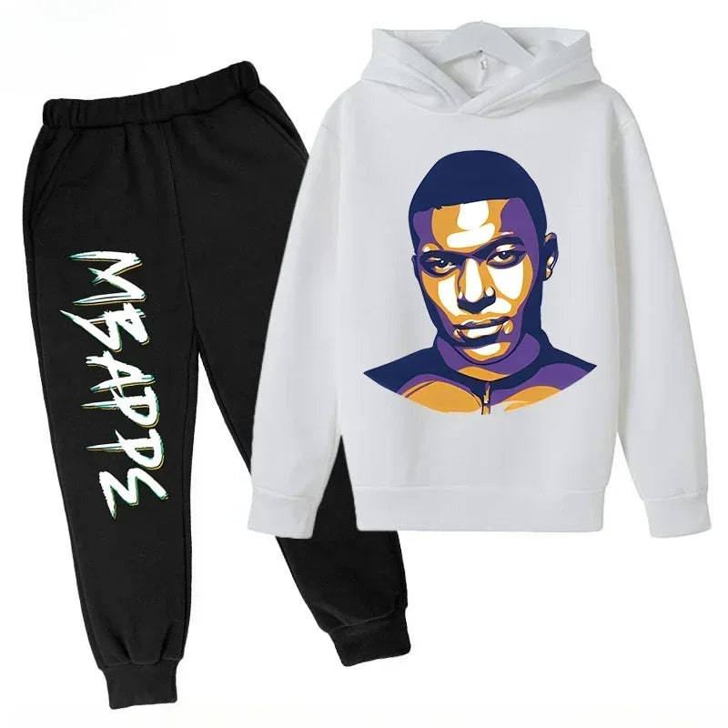 Spring Autumn Children's Hoodie Set Mbappe Print - View 12 | SAMAG