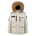 New White Duck Down Jacket Men Men's Coat Windproof Removable Cap Parkas Solid Color Outdoor Casual Hooded Overcoat Clothes
