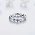 Modian Fashion Classic Cubic Zirconia Jewelry Real 925 sterling silver Love Hearts Ring Eternity Simulated Ring Bands Jewelry