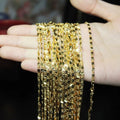 Exquisite Fashion 18K Gold Filled Necklace For Women Men Size 16 - 30 Inch Jewelry Chain - Visuel 4 | SAMAG