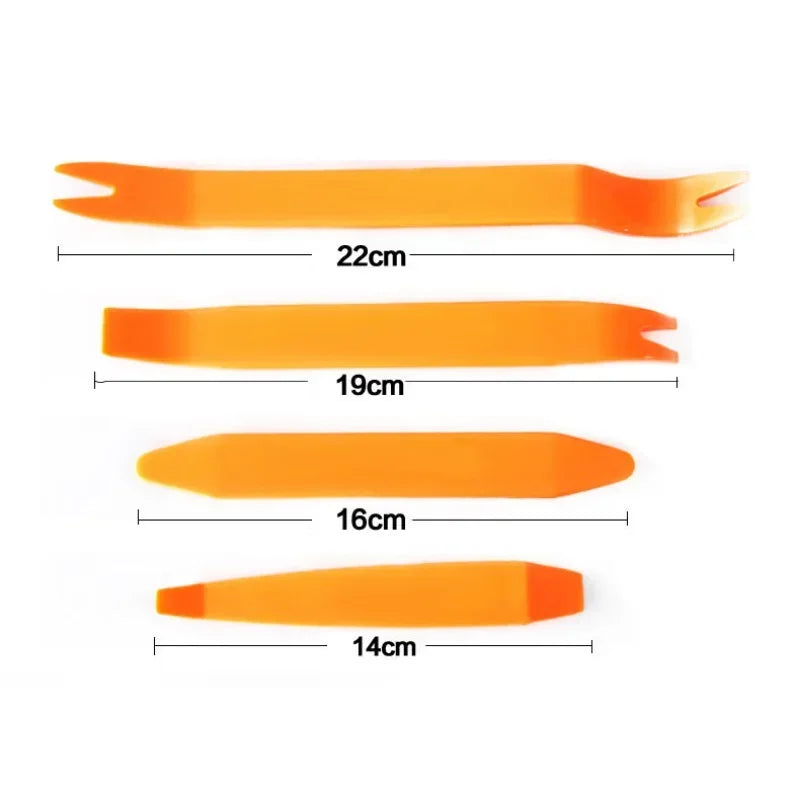 4pcs Professional Car Door Clip & Trim Panel Removal Tool Kit, Universal Disassembly Set for DVD Stereo Refit Dashboard Repair