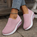 2025 Summer Fashion Mesh Breathable Sneakers Casual Solid Color Thick-soled Wedge Shoes Comfortable Walking Vulcanized Shoes