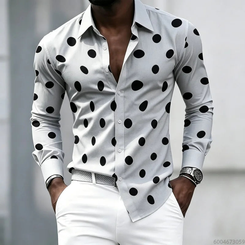 Men's shirt with polka dot print, trendy and personalized | SAMAG